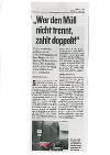 "Wer den Müll nicht trennt, zahlt doppelt" ©      