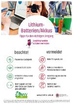 Tipps zum richtigen Umgang mit Lithium-Batterien/Akkus © EAK Austria