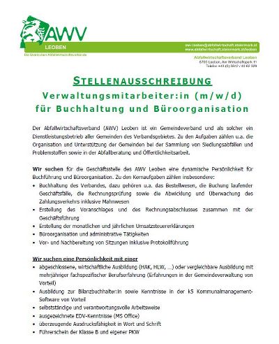 Büroorganisation und Buchhaltung liegen Dir im Blut? Dann bewirb Dich! 