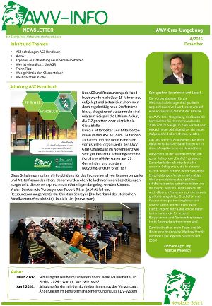 erste Seite des Newsletter 4/2025