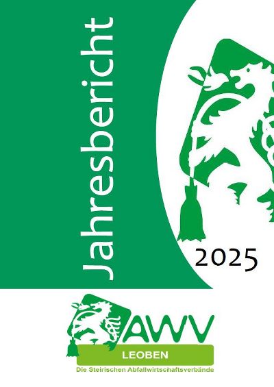 Deckblatt Jahresbericht 2025, Steirischer Panther auf grünem Hintergrund
