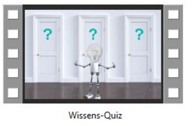 Weißes Männchen steht vor drei Türen, welche mit Fragezeichen bestückt sind.