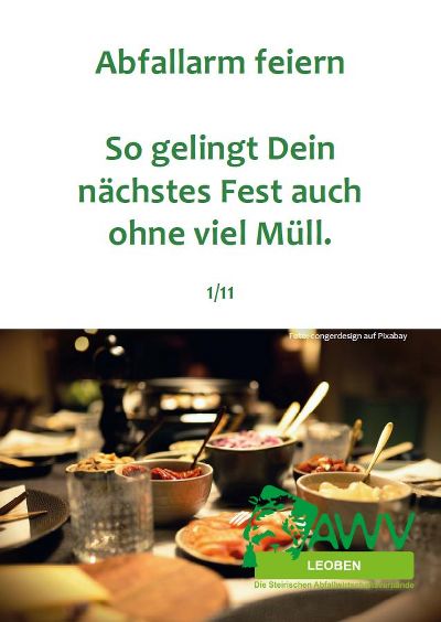 Ein festlich gedeckter Tisch, AWV Logo