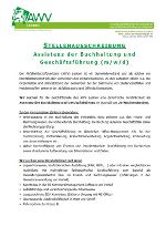 Stellenausschreibung erste Seite © AWV Leoben
