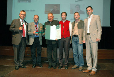 Von links: Hofrat DI Dr. Wilhelm Himmel, Obmann Bgm. Siegfried Innerhofer, GF Dietmar Ruß, AB Josef Krobath, AB Erich Elsnig, LAbg. Bgm. Ernst Gödl