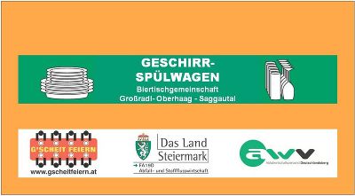 Geschirrmobil der Biertischgemeinschaft Großradl-Oberhaag-Saggautal