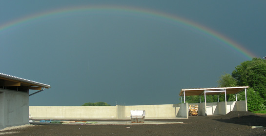 30. Mai 2012 - Der Regenbogen steht über der Baustelle