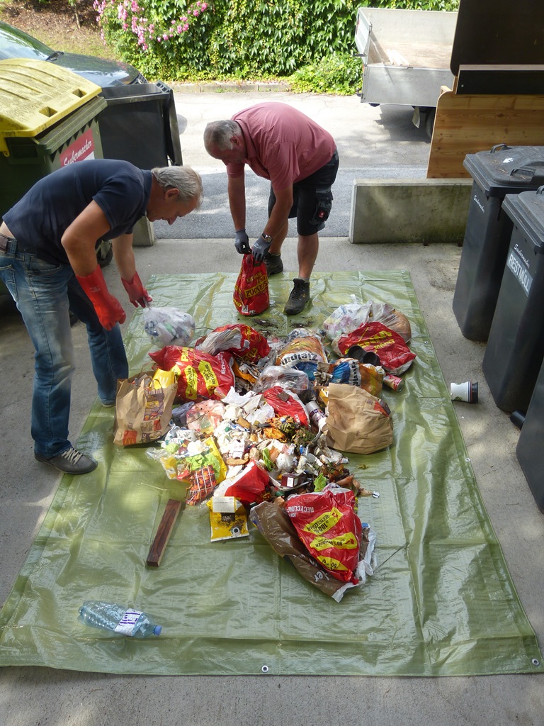 Sortierung der Abfälle