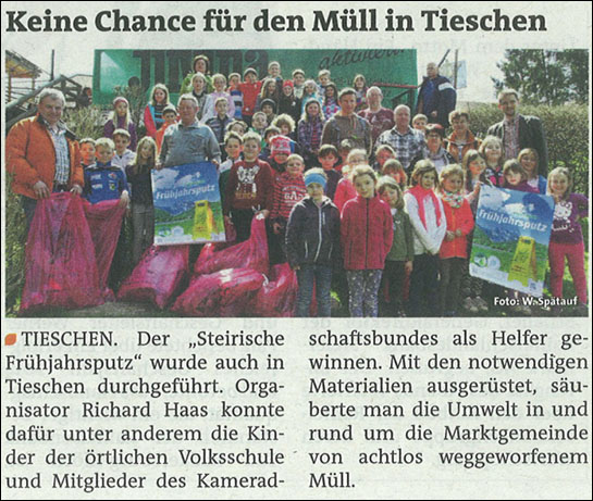 Bericht in der Woche Südoststeiermark vom 22./23. April 2015