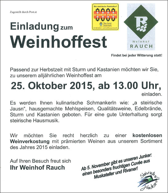 Weinhoffest am Weinhof Rauch