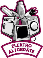 Piktrogramm Elektro Altgeräte mit Schriftzug und gezeichneten EAG