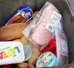 Lebensmittel im Abfall