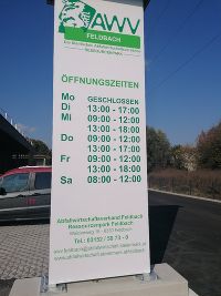 Öffnungszeiten des Ressourcenpark Feldbach