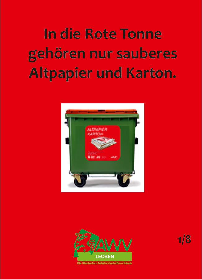 Altpapiertonne - Kommunale Abfallwirtschaft Land Steiermark