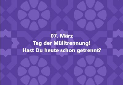 Tag der Mülltrennung