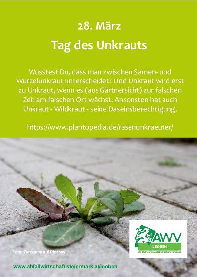 Tag des Unkrauts