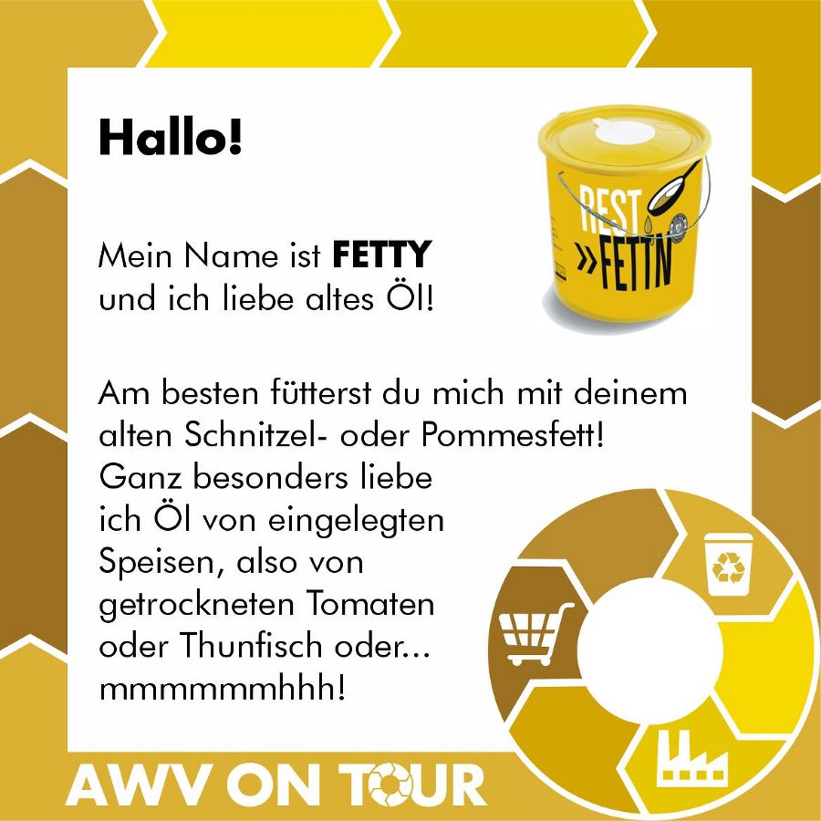 AWV ON TOUR - auf den Spuren von Altspeiseöl!