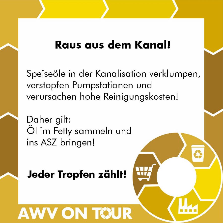 AWV ON TOUR - auf den Spuren von Altspeiseöl!