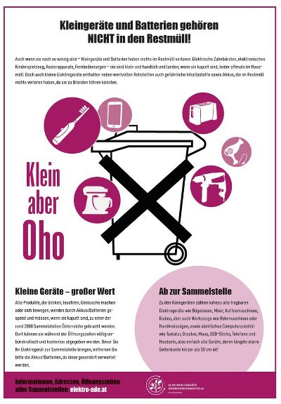 Kleingeräte und Batterien Kleingeräte und Batterien