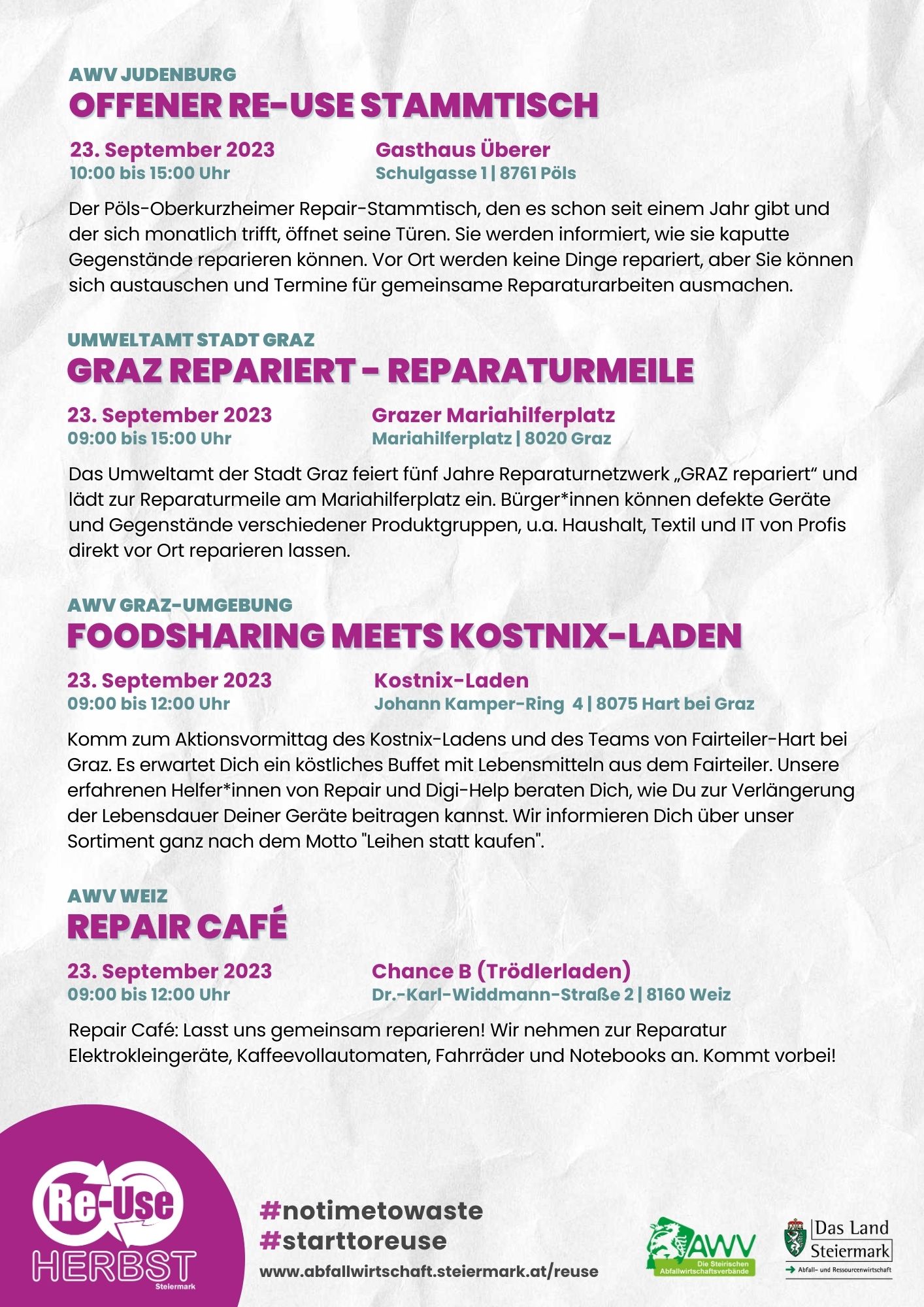 Seite 6 - Programm Re-Use-Herbst Steiermark 2023 