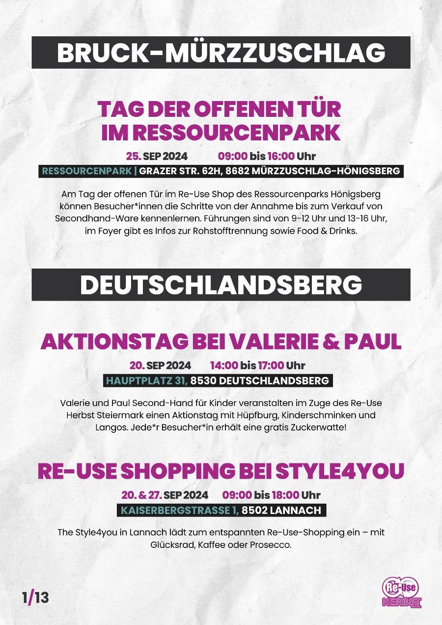 Seite 1_ Programm Re-Use-Herbst Steiermark 2024