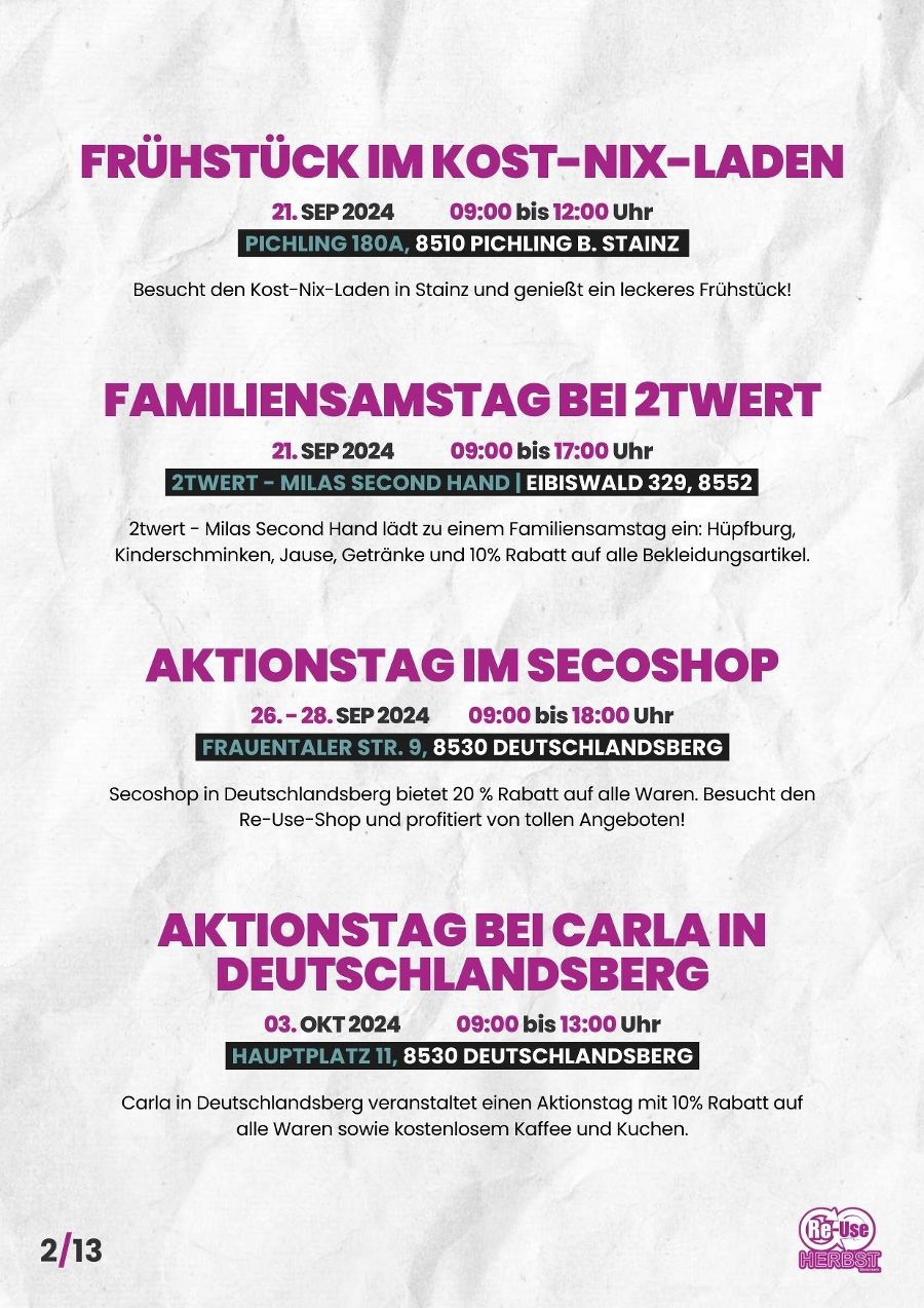 Seite 2_ Programm Re-Use-Herbst Steiermark 2024