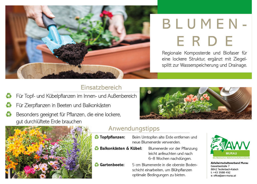 Infotafel Blumenerde AWV Murau